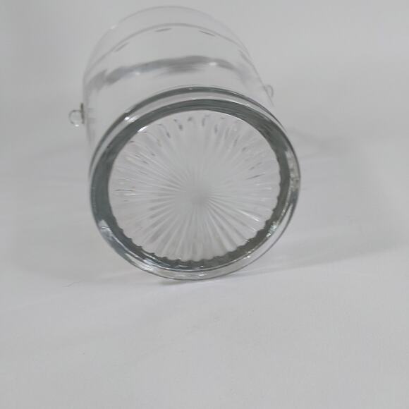 Vintage Etched Glass Ice Bucket‎ Metal Handle - Picture 4 of 6